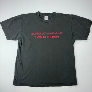 Vintage Yokota Air Base Japanese Souvenir Tee Black L